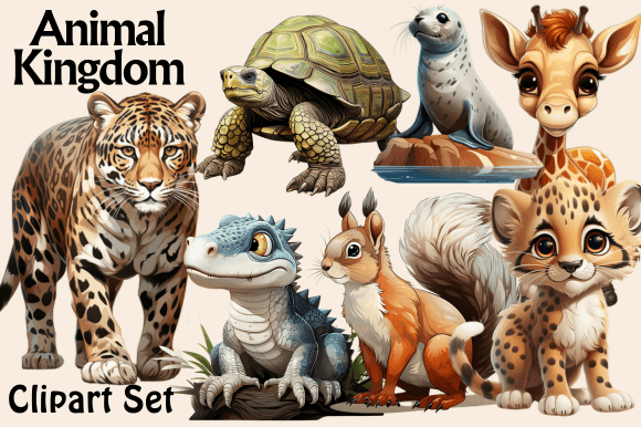 Bring the Wild to Your Designs: The Animal Kingdom Clipart Set
