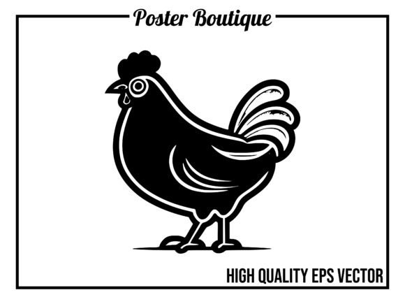 Chicken Wild Animal Icon Vector EPS: A Modern Design Essential