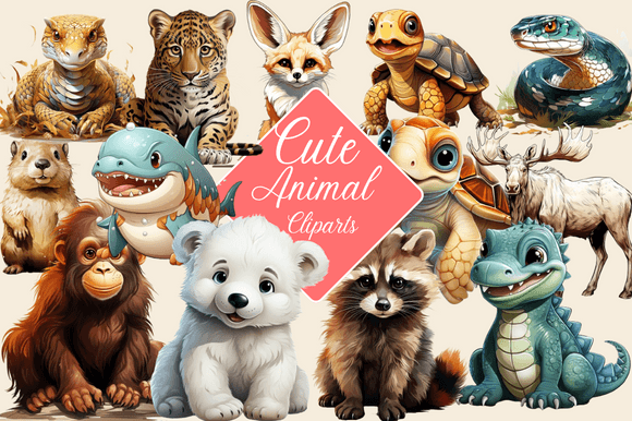 Cute Animal Cliparts: Bringing Joy to Your Designs