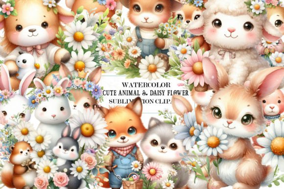 Cute Animal & Daisy Flower Clipart: A Designer's Secret Weapon for Whimsy