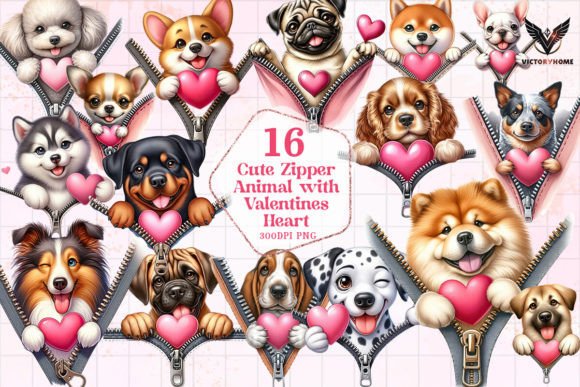 Cute Zipper Animal with Valentines Heart: Beyond a Simple Design Asset