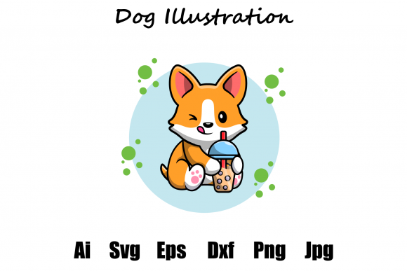 Dog Cute Animal Circle Bubbles: A Playful Asset for Your Brand