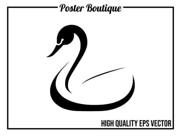 Elevate Your Projects with Swan Wild Animal Icon Vector EPS