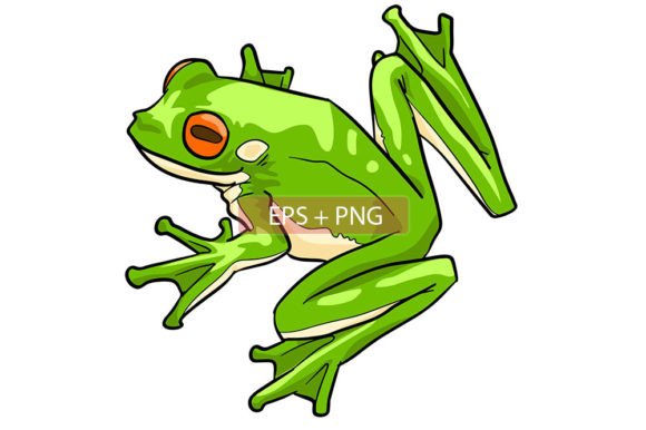 Frog Water Animal Illustration: A Versatile Design Asset