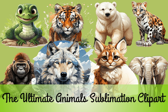 Watercolor Rainforest Animal Clipart: Vibrant Design Assets