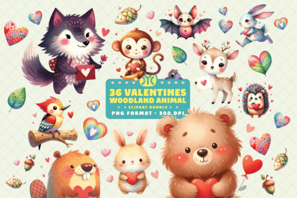 Watercolor Valentines Woodland Animal: A Creative Toolkit